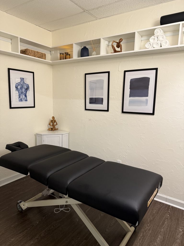 Image of a massage table